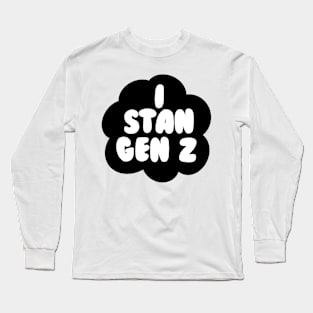 i stan gen z bubble - black Long Sleeve T-Shirt